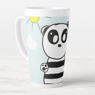 Cute Panda Illustration Latte Mug