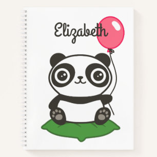 Cute Panda Illustration Notebook