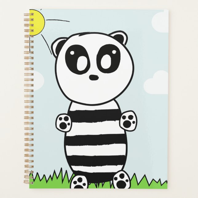 Cute Panda Illustration Planner (Front)