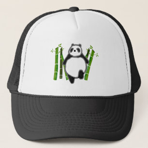 Cute panda ink drawing trucker hat