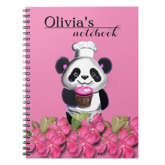 Cute Panda Journal or Notebook (Front)