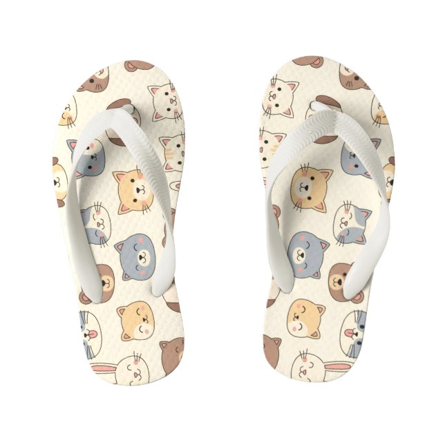 Cute Panda Kids Slippers – Adorable Cartoon Animal Kid's Thongs (Footbed)