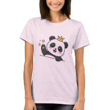 Cute Panda King Cartoon – Kawaii Crown Panda Peeki
