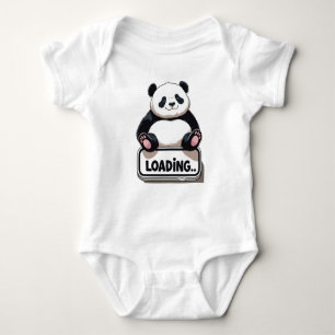 Cute Panda Loading Baby Bodysuit