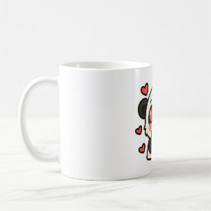 Cute Panda Love Mug – Kawaii Heart Eyes design