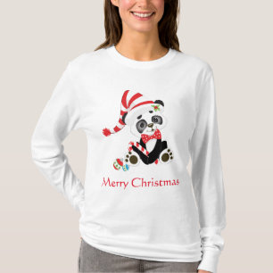 Cute Panda Merry Christmas T-Shirt
