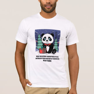 Cute Panda Merry Christmas T-Shirt | New York Holi