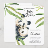 Cute Panda Mum & Baby Eucalyptus Baby Shower