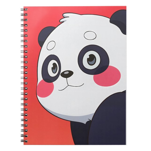 Cute Panda Notebook for Kids (Front)