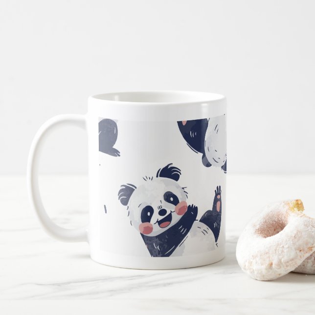 Cute Panda Pattern Coffee Mug (With Donut)