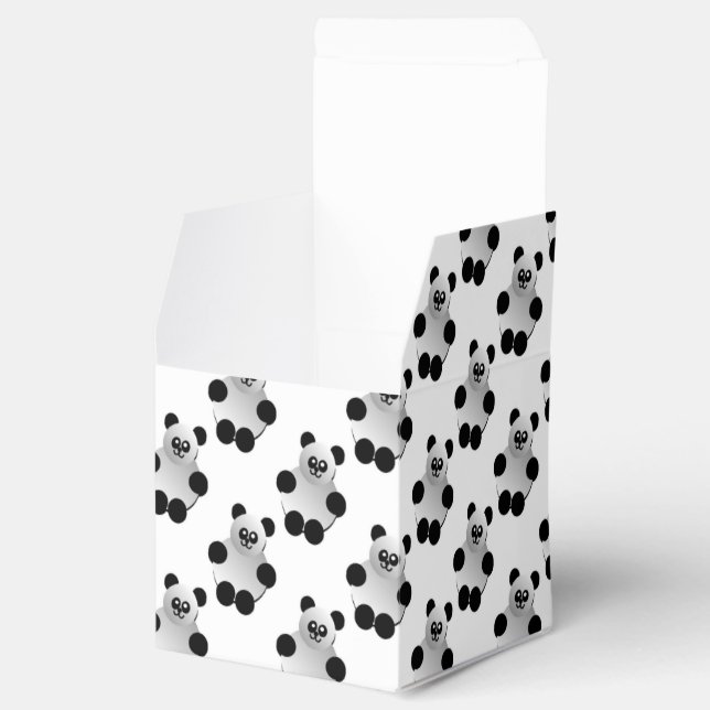 Cute Panda Pattern Favour Box (Opened)