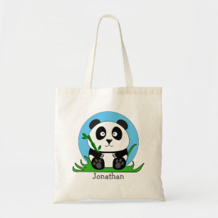 Cute Panda Personalised Tote Bag