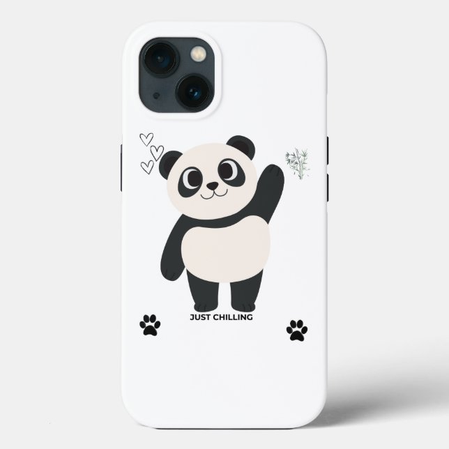 Cute Panda Phone Case — Just Chilling Kawaii Anima (Back)