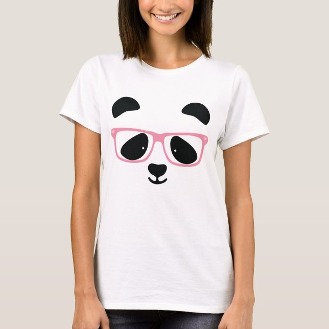 Cute Panda Pink T-Shirt (Front)