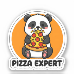 Cute Panda Pizza Expert Funny Food Lover