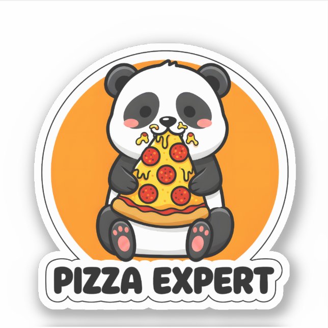 Cute Panda Pizza Expert Funny Food Lover (Front)