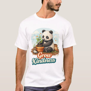 Cute Panda Planting Tree – Grow Kindness T-Shirt