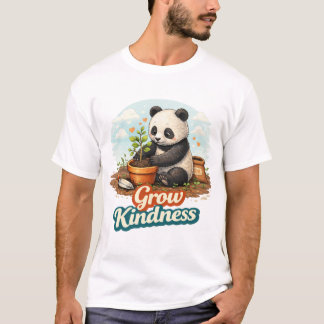 Cute Panda Planting Tree – Grow Kindness T-Shirt