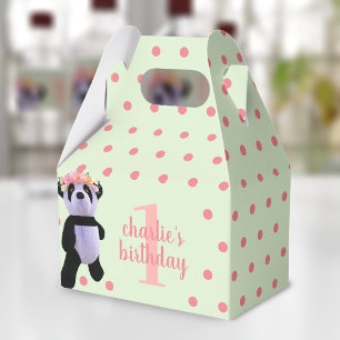 Cute Panda Polka Dot Birthday Party Favour Boxes