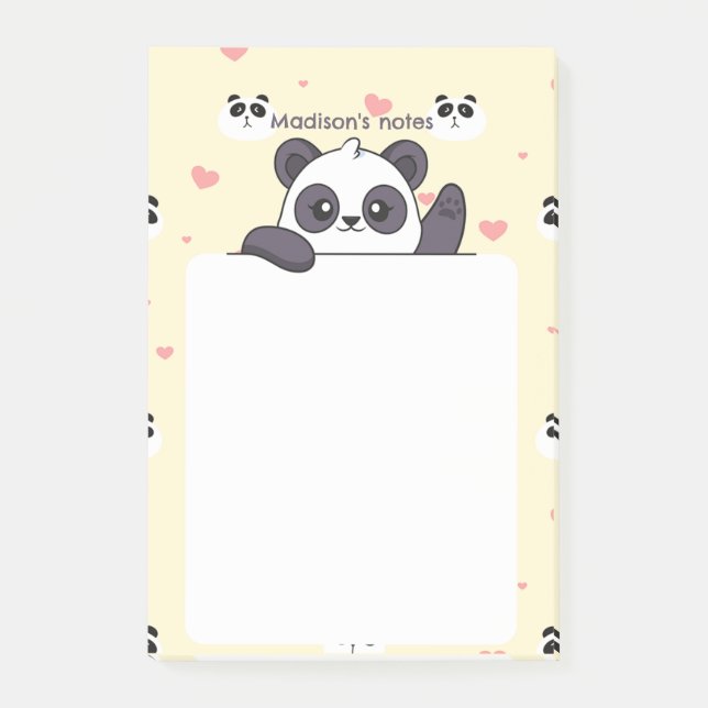 Cute Panda  Post-it Notes (Front)