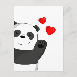 Cute panda postcard