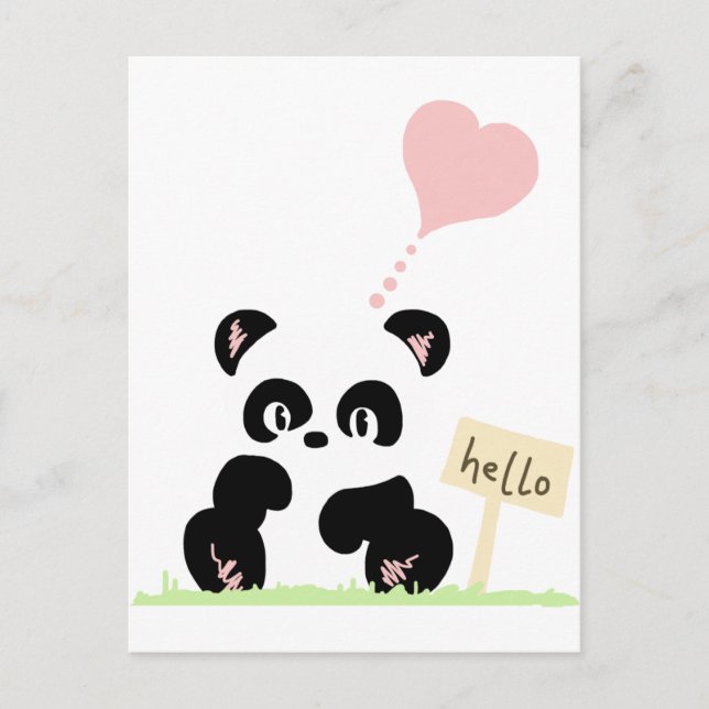 Cute Panda Postcard (Front)