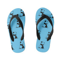 Cute panda printed blue