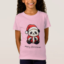 Cute Panda Santa Claus Christmas T-Shirt