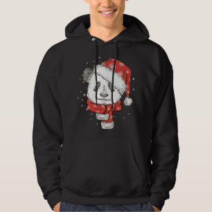 Cute Panda Santa's Hat Christmas Panda Bear Lover Hoodie