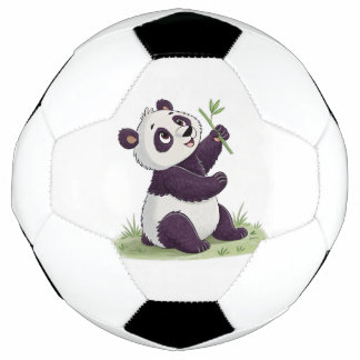Cute panda soccer balls