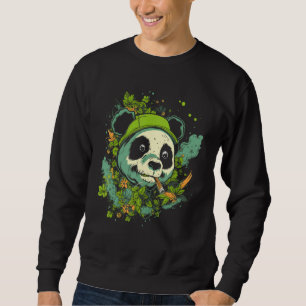 Cute Panda Splash Animal Face Splash Paint Graphi Sweatshirt