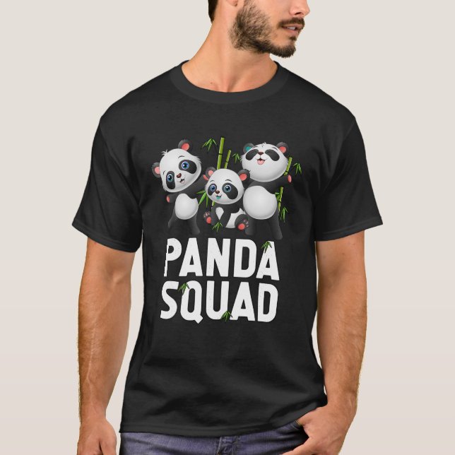 Cute Panda Squad Panda Family T Shirt (Front)