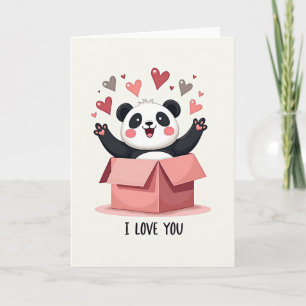 Cute Panda Surprise Love Card