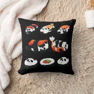 Cute Panda Sushi Hug Maki Lover Funny Kawaii Food Cushion
