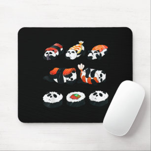 Cute Panda Sushi Hug Maki Lover Funny Kawaii Food Mouse Pad