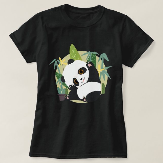 Cute Panda T-Shirt (Design Front)