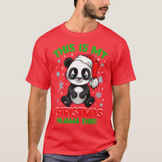 Cute Panda This is my Christmas Pajama  Gift T-Shirt