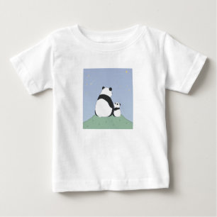Cute Panda Under Stars Baby T-Shirt