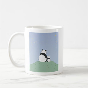 Cute Panda Under Stars Coffee Mug