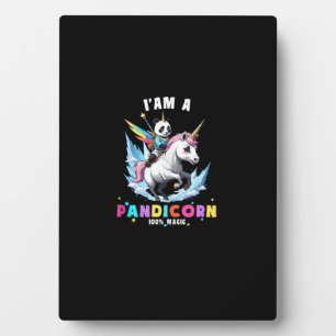 Cute Panda Unicorn I'am A Pandicorn Magic Girl Wom Plaque