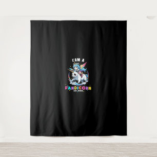 Cute Panda Unicorn I'am A Pandicorn Magic Girl Wom Tapestry