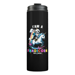 Cute Panda Unicorn I'am A Pandicorn Magic Girl Wom Thermal Tumbler