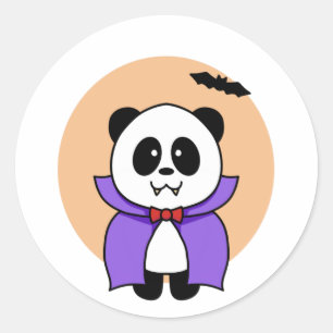 Cute Panda Vampire - Amanda Roos Classic Round Sticker