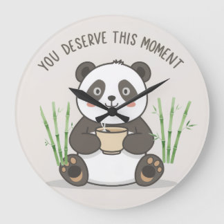 Cute Panda Wall Clock | Motivational Cute Panda