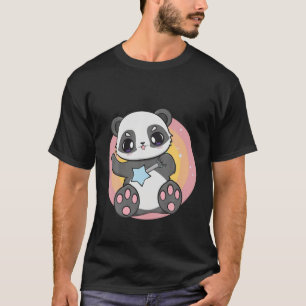 Cute Panda With Baby Toy Rattle Kawaii Bear Toddle T-Shirt
