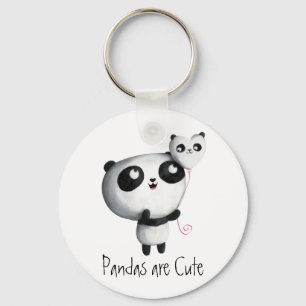 Cute Panda with Balloon Key Ring