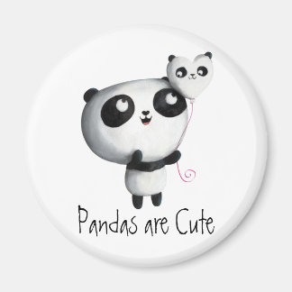 Cute Panda with Balloon Magnet
