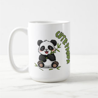 Cute Panda with Bamboo - Adorable Coffee Mug