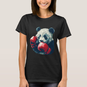Cute Panda With Boxing Gloves Costume T-Shirt