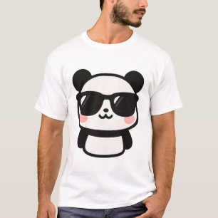 Cute Panda with Shades  T-Shirt